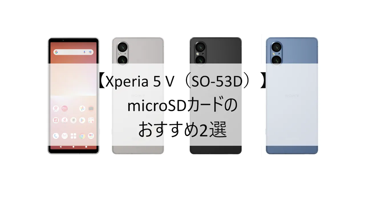 Xperia 5 VにおすすめのmicroSDカード